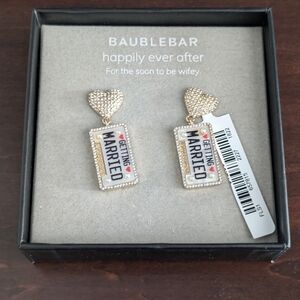 Baublebar Getting Married Earrings NWT